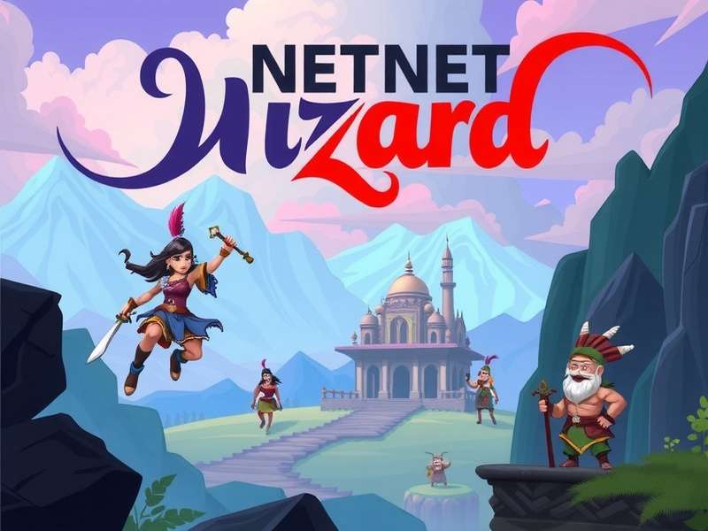 Net Wizard - The Ultimate Indian Strategy Gaming Experience Net Wizard Game Banner featuring Indian characters and villages