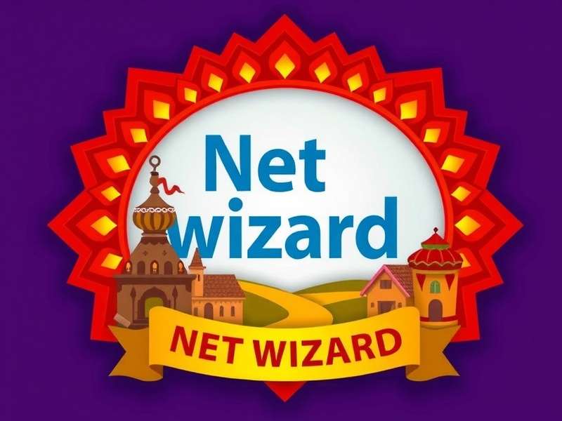 Net Wizard Logo - Pride of Indian Strategy Gaming Net Wizard official logo with Indian village elements